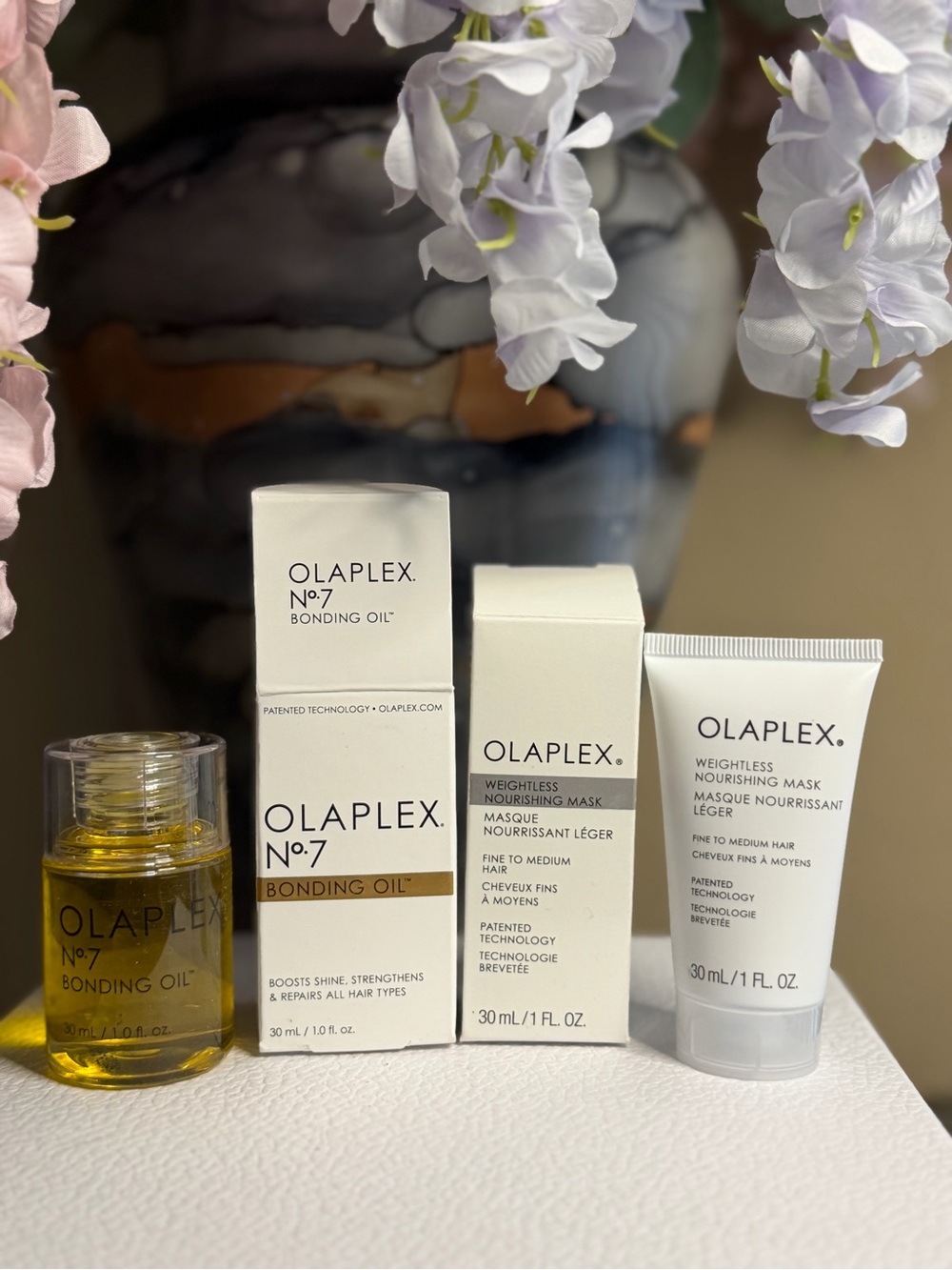 OLAPLEX No.7 Bonding Oil 30ml & Weightless Nourishing Mask 30ml